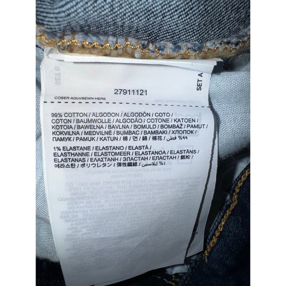 MNG by Mango  Flared Mid-Rise Jeans in Dark Blues‎ size 4 NEW - Picture 9 of 10